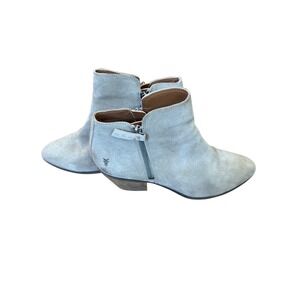 Frye Sacha Moto Ash Suede Pointed Toe Ankle Booties Womens 8.5M Tan Western Boot